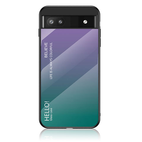 Coque Rebord Contour Silicone et Vitre Miroir Housse Etui Degrade Arc en Ciel LS1 pour Google Pixel 6a 5G Mixte