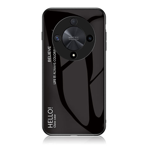 Coque Rebord Contour Silicone et Vitre Miroir Housse Etui Degrade Arc en Ciel LS1 pour Huawei Honor Magic6 Lite 5G Noir