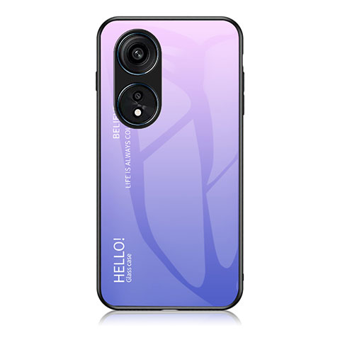 Coque Rebord Contour Silicone et Vitre Miroir Housse Etui Degrade Arc en Ciel LS1 pour Huawei Honor X5 Plus Violet Clair