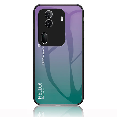 Coque Rebord Contour Silicone et Vitre Miroir Housse Etui Degrade Arc en Ciel LS1 pour Oppo Reno11 Pro 5G Mixte