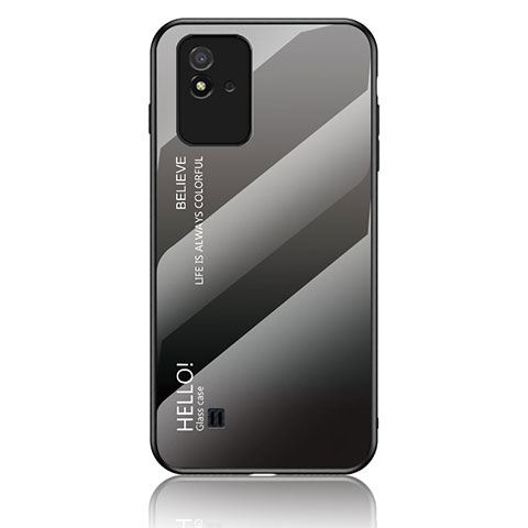 Coque Rebord Contour Silicone et Vitre Miroir Housse Etui Degrade Arc en Ciel LS1 pour Realme C11 (2021) Gris Fonce