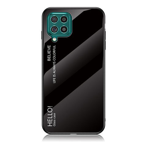 Coque Rebord Contour Silicone et Vitre Miroir Housse Etui Degrade Arc en Ciel LS1 pour Samsung Galaxy F62 5G Noir