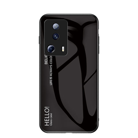 Coque Rebord Contour Silicone et Vitre Miroir Housse Etui Degrade Arc en Ciel LS1 pour Xiaomi Mi 12 Lite NE 5G Noir
