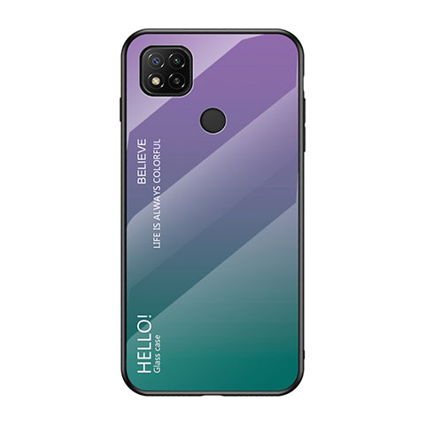 Coque Rebord Contour Silicone et Vitre Miroir Housse Etui Degrade Arc en Ciel LS1 pour Xiaomi POCO C3 Mixte