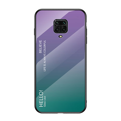 Coque Rebord Contour Silicone et Vitre Miroir Housse Etui Degrade Arc en Ciel LS1 pour Xiaomi Poco M2 Pro Mixte