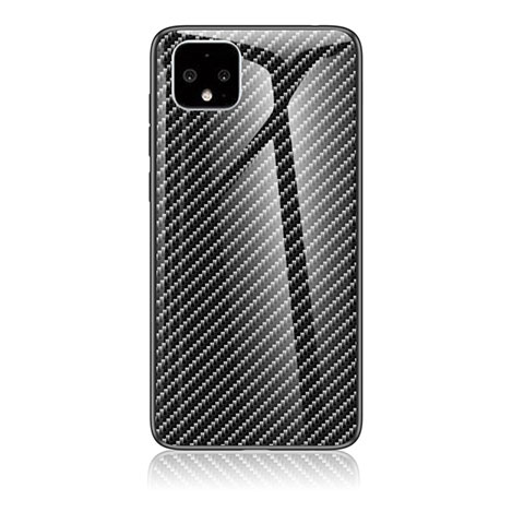 Coque Rebord Contour Silicone et Vitre Miroir Housse Etui Degrade Arc en Ciel LS2 pour Google Pixel 4 XL Noir