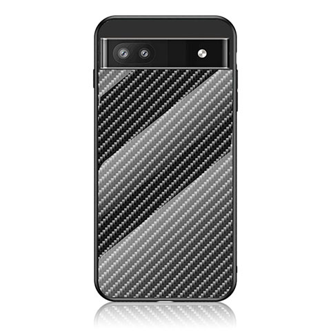 Coque Rebord Contour Silicone et Vitre Miroir Housse Etui Degrade Arc en Ciel LS2 pour Google Pixel 6a 5G Noir