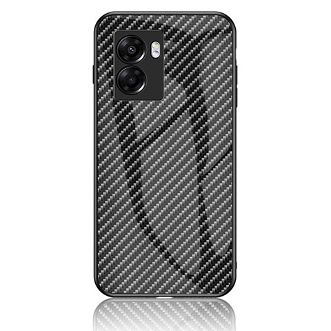 Coque Rebord Contour Silicone et Vitre Miroir Housse Etui Degrade Arc en Ciel LS2 pour Realme Q5i 5G Noir