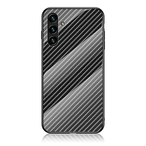 Coque Rebord Contour Silicone et Vitre Miroir Housse Etui Degrade Arc en Ciel LS2 pour Samsung Galaxy A04s Noir