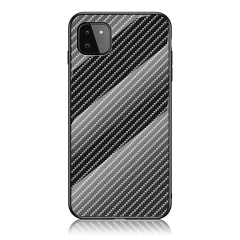 Coque Rebord Contour Silicone et Vitre Miroir Housse Etui Degrade Arc en Ciel LS2 pour Samsung Galaxy A22s 5G Noir