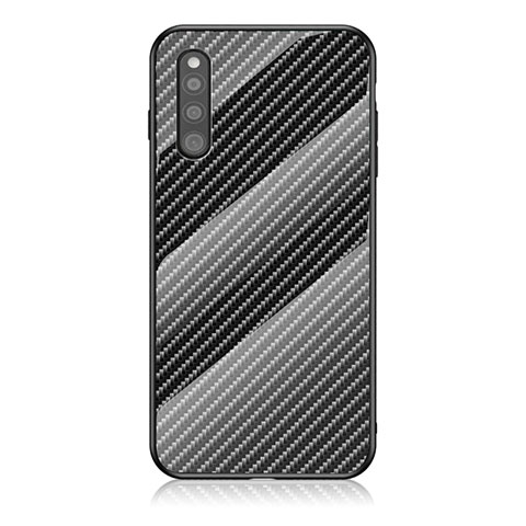 Coque Rebord Contour Silicone et Vitre Miroir Housse Etui Degrade Arc en Ciel LS2 pour Samsung Galaxy A41 SC-41A Noir