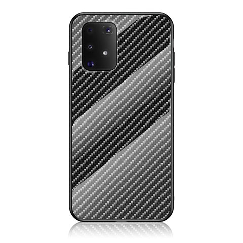 Coque Rebord Contour Silicone et Vitre Miroir Housse Etui Degrade Arc en Ciel LS2 pour Samsung Galaxy A91 Noir