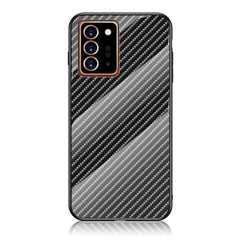 Coque Rebord Contour Silicone et Vitre Miroir Housse Etui Degrade Arc en Ciel LS2 pour Samsung Galaxy Note 20 Ultra 5G Noir