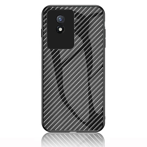 Coque Rebord Contour Silicone et Vitre Miroir Housse Etui Degrade Arc en Ciel LS2 pour Vivo Y02 Noir