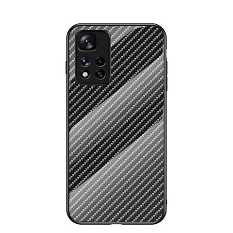 Coque Rebord Contour Silicone et Vitre Miroir Housse Etui Degrade Arc en Ciel LS2 pour Xiaomi Mi 11i 5G (2022) Noir