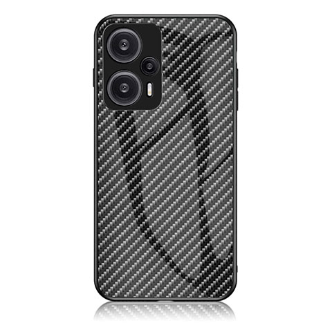 Coque Rebord Contour Silicone et Vitre Miroir Housse Etui Degrade Arc en Ciel LS2 pour Xiaomi Poco F5 5G Noir