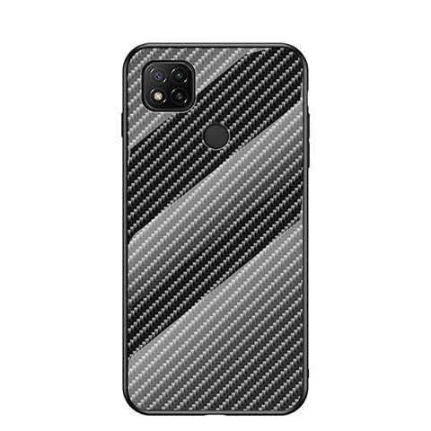 Coque Rebord Contour Silicone et Vitre Miroir Housse Etui Degrade Arc en Ciel LS2 pour Xiaomi Redmi 9 Activ Noir