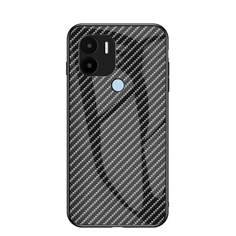 Coque Rebord Contour Silicone et Vitre Miroir Housse Etui Degrade Arc en Ciel LS2 pour Xiaomi Redmi A1 Plus Noir