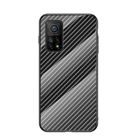 Coque Rebord Contour Silicone et Vitre Miroir Housse Etui Degrade Arc en Ciel LS2 pour Xiaomi Redmi K30S 5G Noir