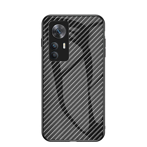 Coque Rebord Contour Silicone et Vitre Miroir Housse Etui Degrade Arc en Ciel LS2 pour Xiaomi Redmi K50 Ultra 5G Noir