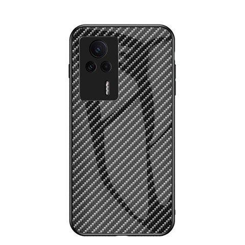 Coque Rebord Contour Silicone et Vitre Miroir Housse Etui Degrade Arc en Ciel LS2 pour Xiaomi Redmi K60E 5G Noir