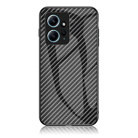 Coque Rebord Contour Silicone et Vitre Miroir Housse Etui Degrade Arc en Ciel LS2 pour Xiaomi Redmi Note 12 4G Noir