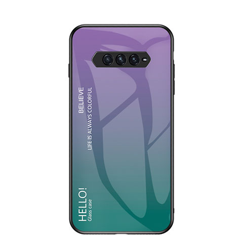 Coque Rebord Contour Silicone et Vitre Miroir Housse Etui Degrade Arc en Ciel LS3 pour Xiaomi Black Shark 4 Pro 5G Mixte