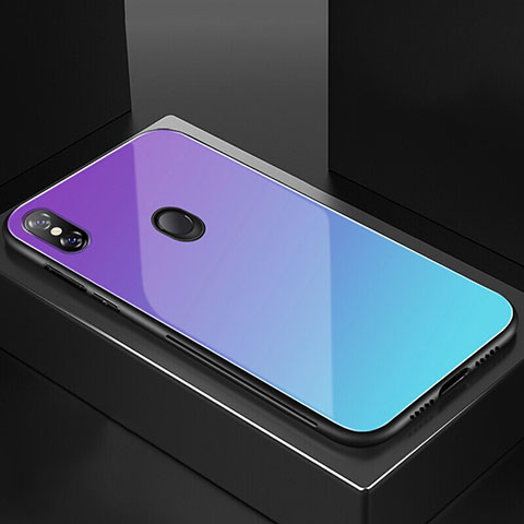 Coque Rebord Contour Silicone et Vitre Miroir Housse Etui Degrade Arc en Ciel M01 pour Xiaomi Mi 8 Mixte