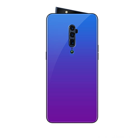 Coque Rebord Contour Silicone et Vitre Miroir Housse Etui Degrade Arc en Ciel pour Oppo Reno 10X Zoom Mixte