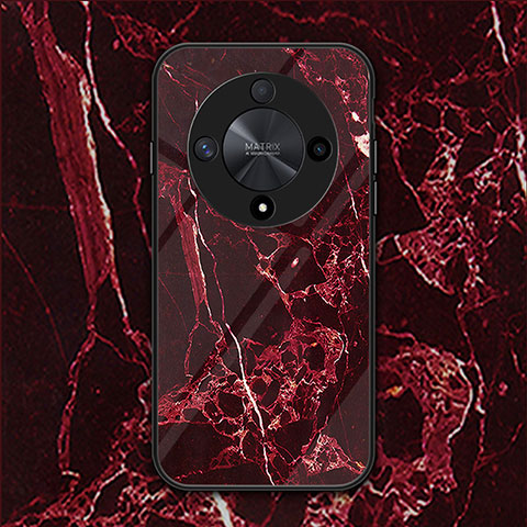 Coque Rebord Contour Silicone et Vitre Miroir Housse Etui LS1 pour Huawei Honor Magic6 Lite 5G Rouge