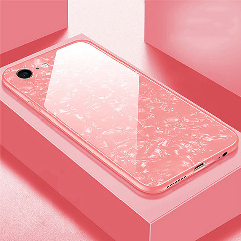 Coque Rebord Contour Silicone et Vitre Miroir Housse Etui P01 pour Apple iPhone 6 Plus Or Rose