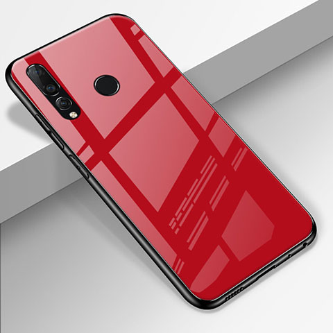 Coque Rebord Contour Silicone et Vitre Miroir Housse Etui pour Huawei Honor 20E Rouge