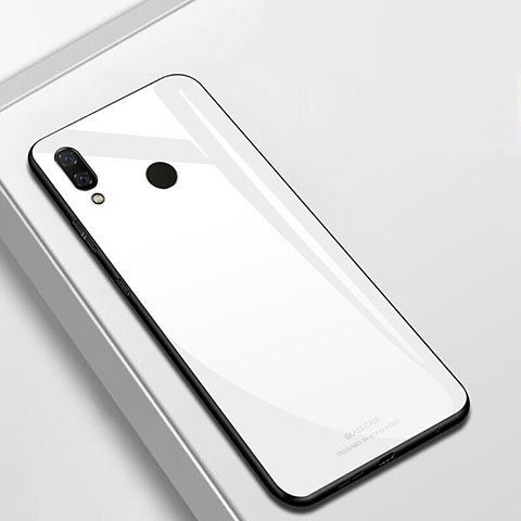 Coque Rebord Contour Silicone et Vitre Miroir Housse Etui pour Huawei Nova 3i Blanc