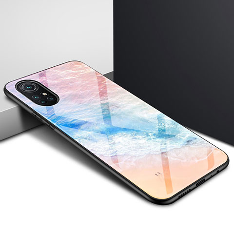 Coque Rebord Contour Silicone et Vitre Miroir Housse Etui pour Huawei Nova 8 Pro 5G Colorful