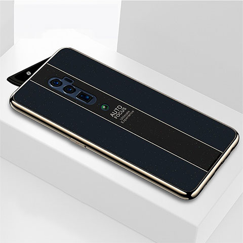 Coque Rebord Contour Silicone et Vitre Miroir Housse Etui pour Oppo Reno 10X Zoom Noir