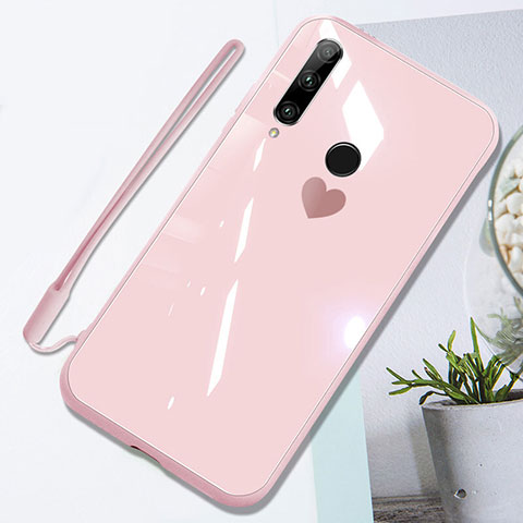 Coque Rebord Contour Silicone et Vitre Miroir Housse Etui T01 pour Huawei Honor 20E Rose