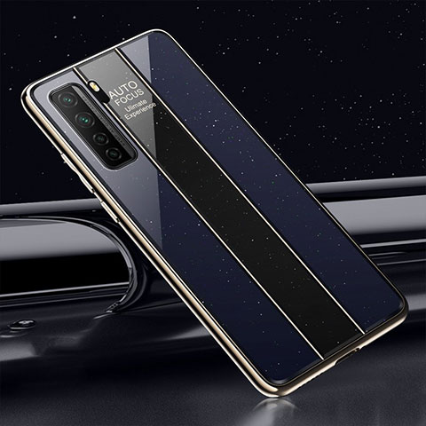 Coque Rebord Contour Silicone et Vitre Miroir Housse Etui T01 pour Huawei Nova 7 SE 5G Noir