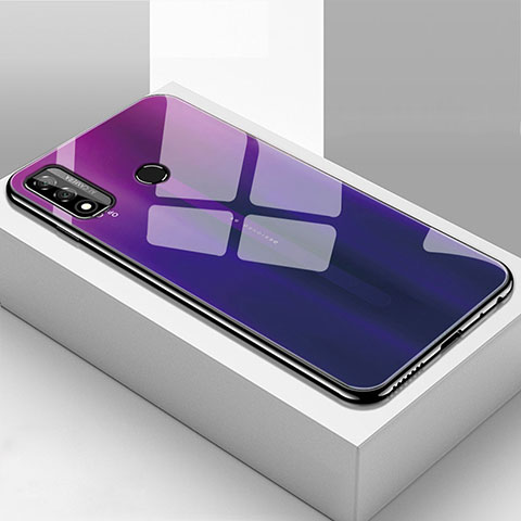 Coque Rebord Contour Silicone et Vitre Miroir Housse Etui T01 pour Huawei Nova Lite 3 Plus Violet