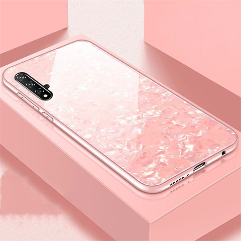 Coque Rebord Contour Silicone et Vitre Miroir Housse Etui T02 pour Huawei Honor 20S Rose