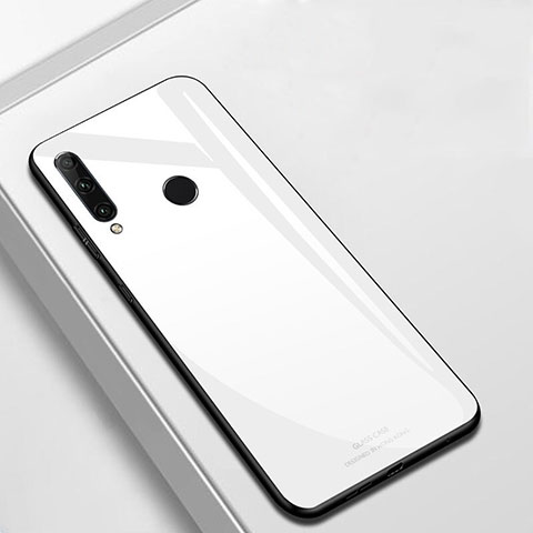 Coque Rebord Contour Silicone et Vitre Miroir Housse Etui T03 pour Huawei Honor 10i Blanc