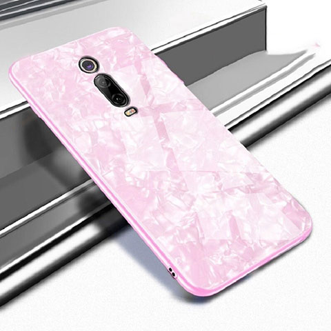 Coque Rebord Contour Silicone et Vitre Miroir Housse Etui T04 pour Xiaomi Mi 9T Rose