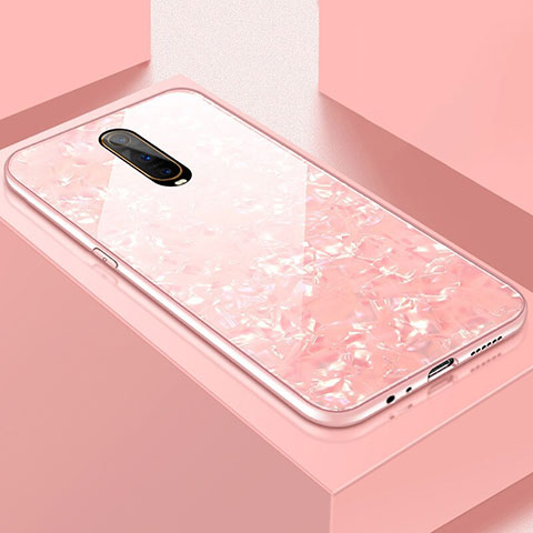 Coque Rebord Contour Silicone et Vitre Miroir Housse Etui T05 pour Oppo R17 Pro Rose