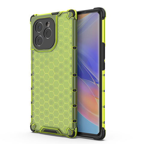 Coque Rebord Contour Silicone et Vitre Transparente Housse Etui 360 Degres AM1 pour Huawei Honor 60 SE 5G Vert