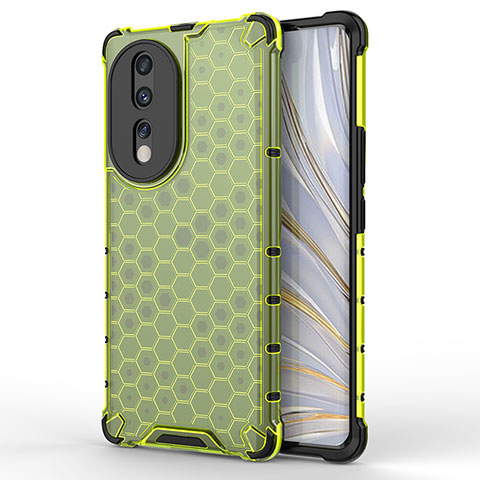 Coque Rebord Contour Silicone et Vitre Transparente Housse Etui 360 Degres AM1 pour Huawei Honor 80 5G Vert