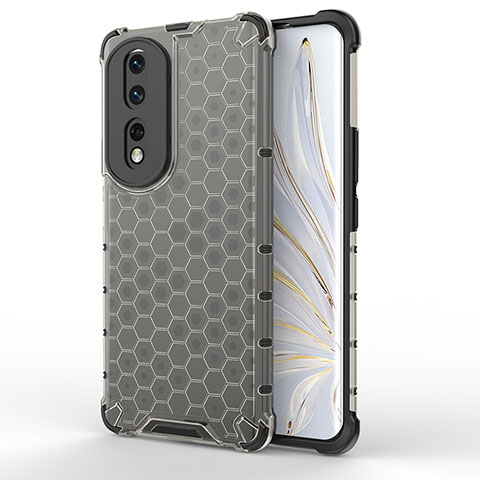 Coque Rebord Contour Silicone et Vitre Transparente Housse Etui 360 Degres AM1 pour Huawei Honor 80 Pro 5G Noir