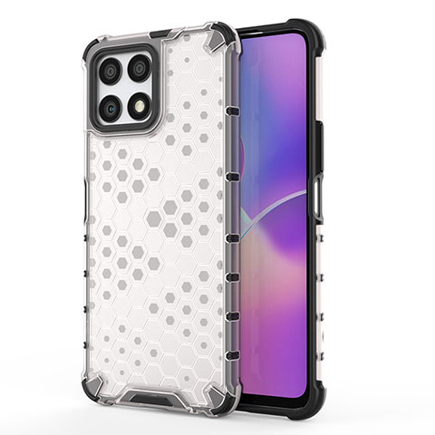 Coque Rebord Contour Silicone et Vitre Transparente Housse Etui 360 Degres AM1 pour Huawei Honor X30i Blanc