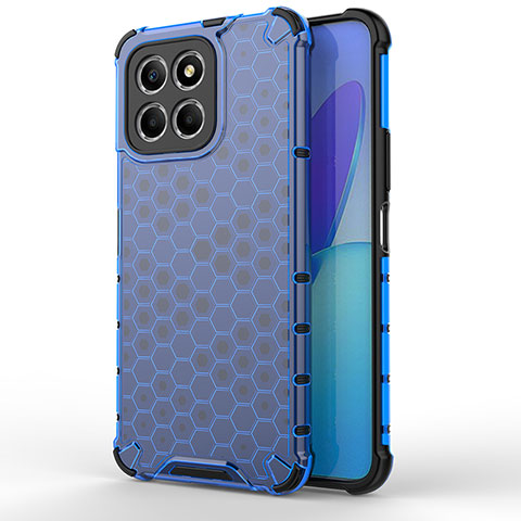 Coque Rebord Contour Silicone et Vitre Transparente Housse Etui 360 Degres AM1 pour Huawei Honor X6S Bleu