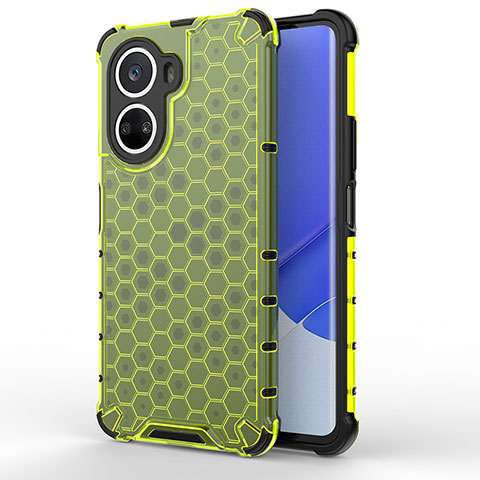 Coque Rebord Contour Silicone et Vitre Transparente Housse Etui 360 Degres AM1 pour Huawei Nova 10 SE Vert