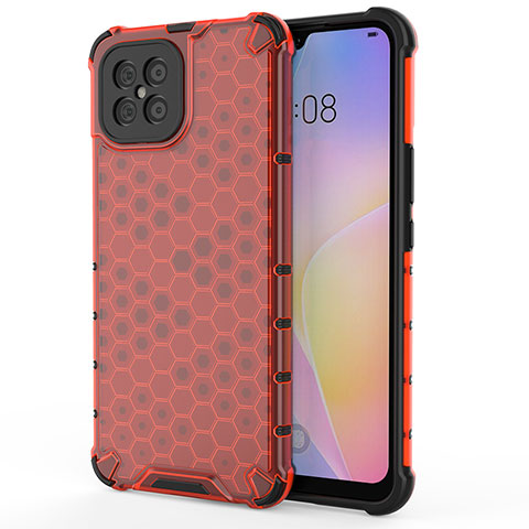 Coque Rebord Contour Silicone et Vitre Transparente Housse Etui 360 Degres AM1 pour Huawei Nova 8 SE 4G Rouge