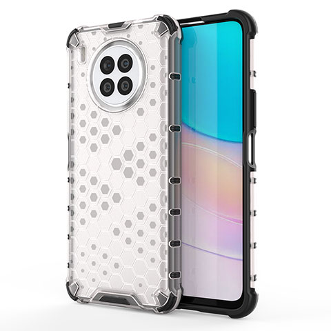 Coque Rebord Contour Silicone et Vitre Transparente Housse Etui 360 Degres AM1 pour Huawei Nova 8i Blanc